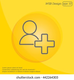 Web line icon. Add to Contacts