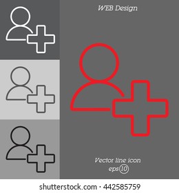 Web line icon. Add to Contacts