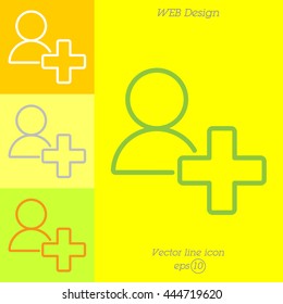 Web line icon. Add to Contacts