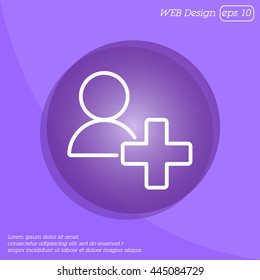 Web line icon. Add to Contacts