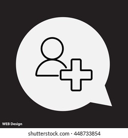 Web line icon. Add to Contacts