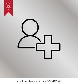Web line icon. Add to Contacts