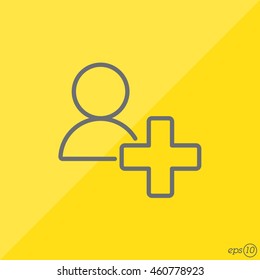 Web line icon. Add to Contacts