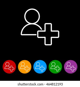 Web line icon. Add to Contacts