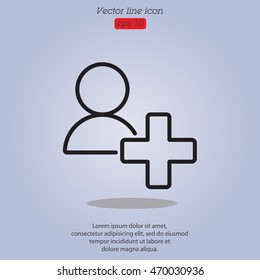 Web line icon. Add to Contacts