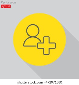 Web line icon. Add to Contacts