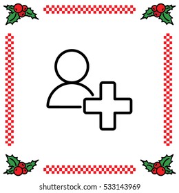 Web line icon. Add to Contacts