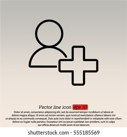 Web line icon. Add to Contacts