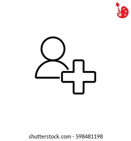 Web line icon. Add to Contacts