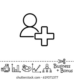 Web line icon. Add to Contacts