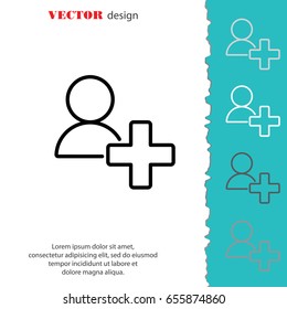 Web line icon. Add to Contacts