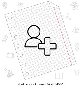 Web line icon. Add to Contacts