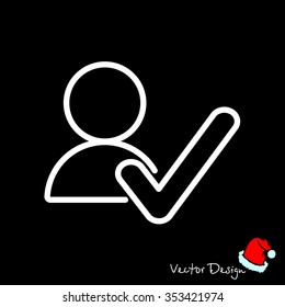 Web line icon. Added to contacts