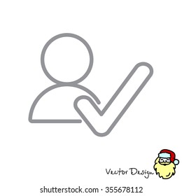 Web line icon. Added to contacts