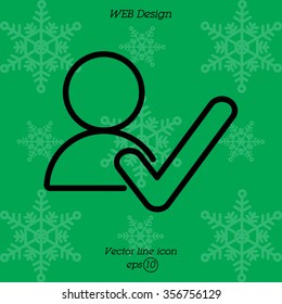 Web line icon. Added to contacts