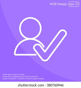 Web line icon. Added to contacts