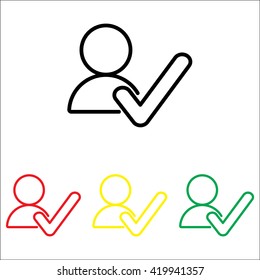 Web line icon. Added to contacts