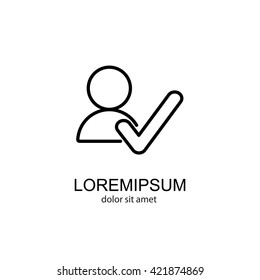 Web line icon. Added to contacts