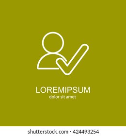 Web line icon. Added to contacts