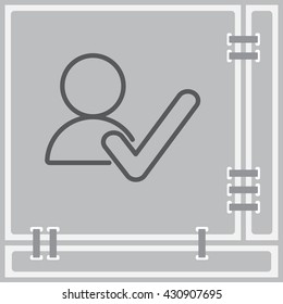 Web line icon. Added to contacts