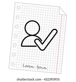Web line icon. Added to contacts
