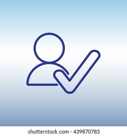 Web line icon. Added to contacts