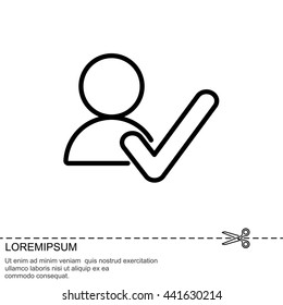Web line icon. Added to contacts