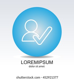 Web line icon. Added to contacts