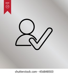 Web line icon. Added to contacts