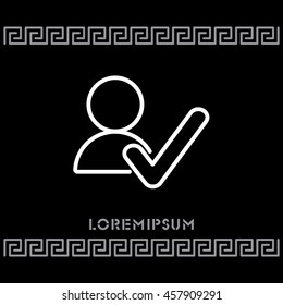 Web line icon. Added to contacts