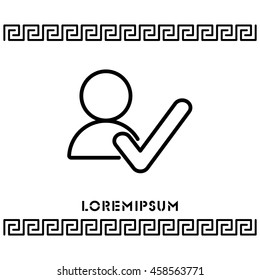 Web line icon. Added to contacts