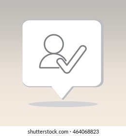 Web line icon. Added to contacts