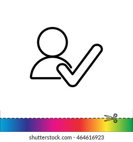 Web line icon. Added to contacts