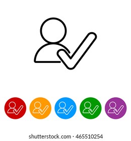 Web line icon. Added to contacts
