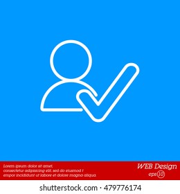 Web line icon. Added to contacts