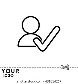 Web line icon. Added to contacts