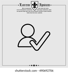 Web line icon. Added to contacts