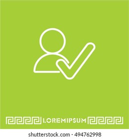Web line icon. Added to contacts