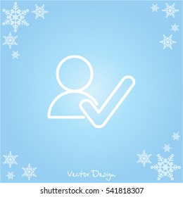 Web line icon. Added to contacts
