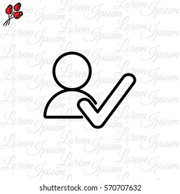Web line icon. Added to contacts