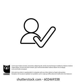 Web line icon. Added to contacts