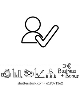 Web line icon. Added to contacts