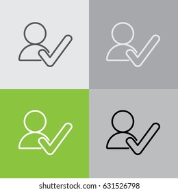 Web line icon. Added to contacts