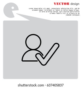 Web line icon. Added to contacts