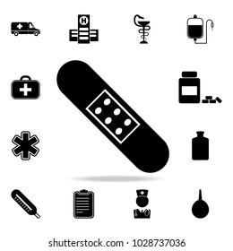 Web line icon. Adhesive plaster. Set of Medicine and hospital icons. Premium quality graphic design. Sign sand symbols collection, simple icons for websites, web design on white background