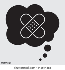 Web line icon. Adhesive plaster