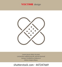 Web line icon. Adhesive plaster