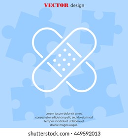 Web line icon. Adhesive plaster
