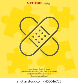 Web line icon. Adhesive plaster