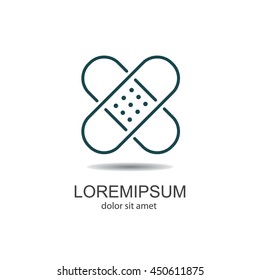 Web line icon. Adhesive plaster